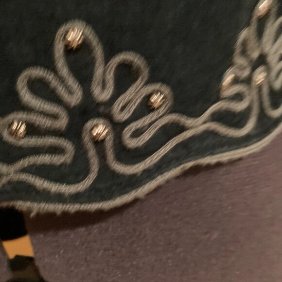 Vtg DOUBLE D RANCHWEAR Women's Pig Suede Leather Jacket Succotash Trim Studs XS - Picture 6 of 12